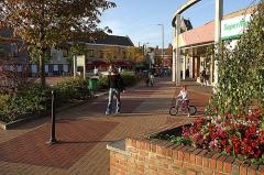 linselles — zone piétons/vélos du centre-ville